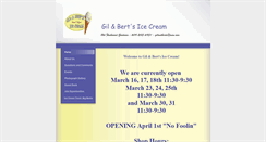 Desktop Screenshot of gilandbertsicecream.com